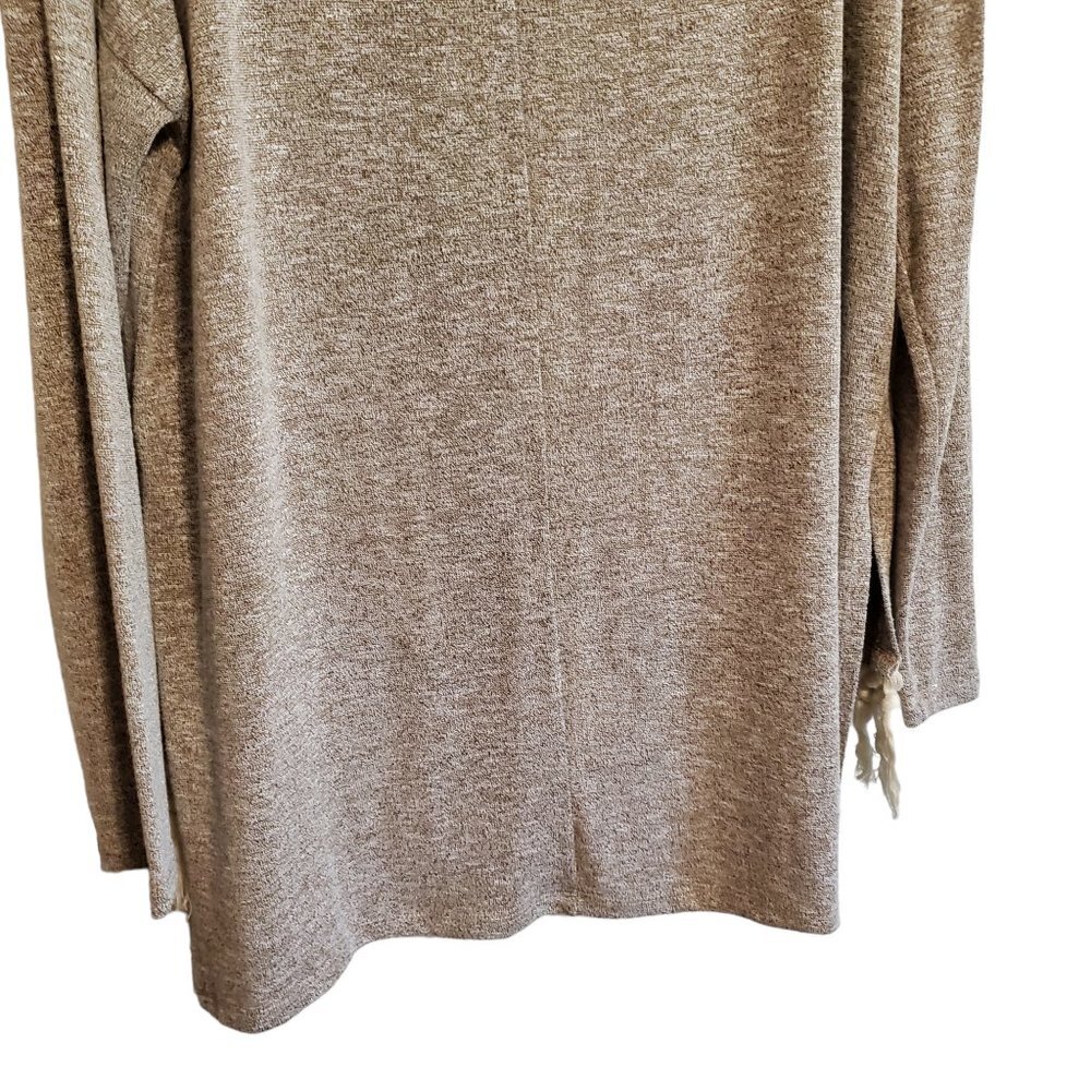 Entro Fringe High Low Hem Open Weave Pullover Long Sleeve Blouse Small - Picture 9 of 16